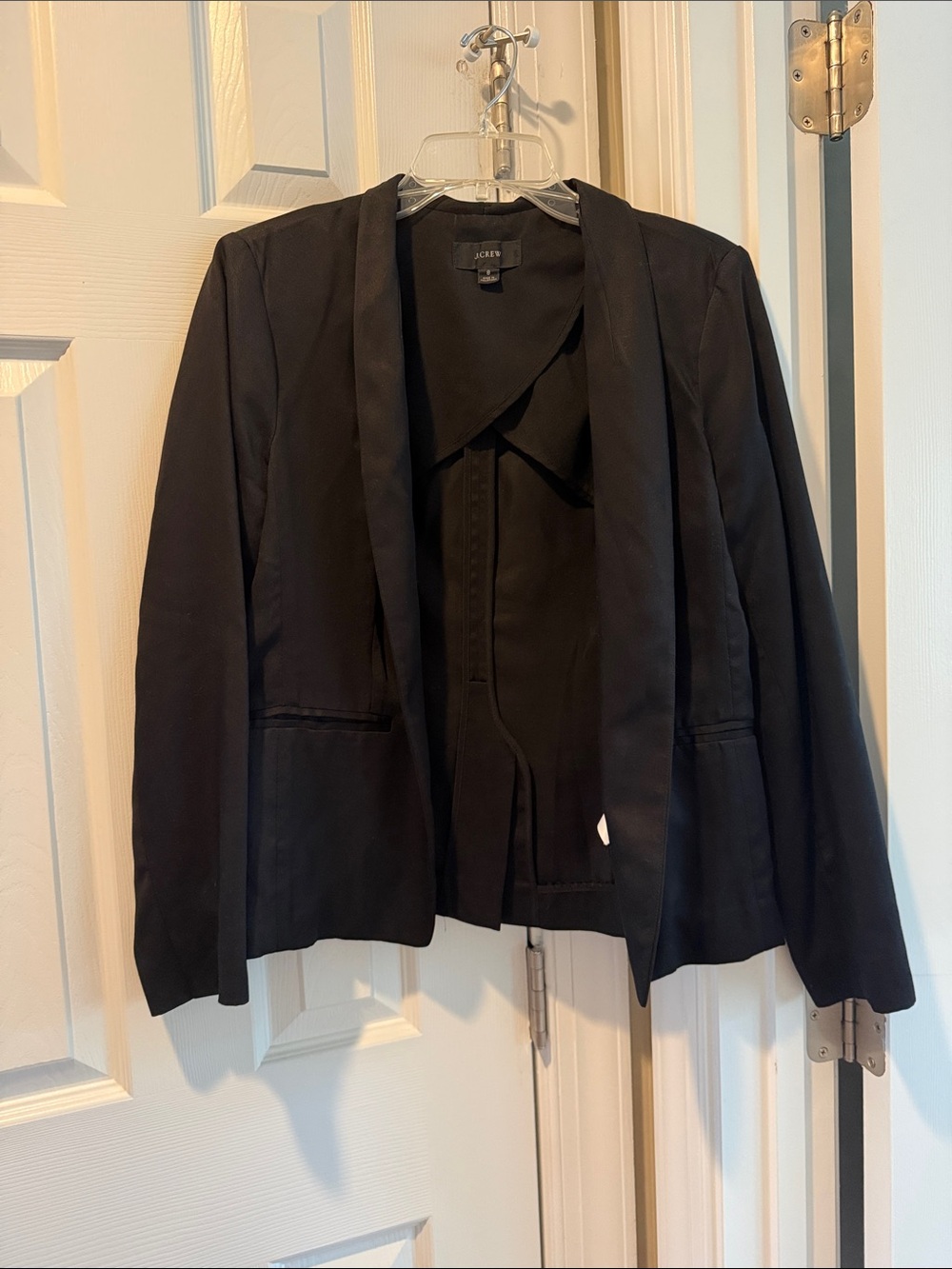 J. Crew Women's Going Out Black Open-Front Blazer